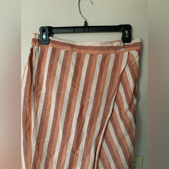 Madewell Pull-On Wrap Midi Skirt in Stripe - Picture 5 of 8